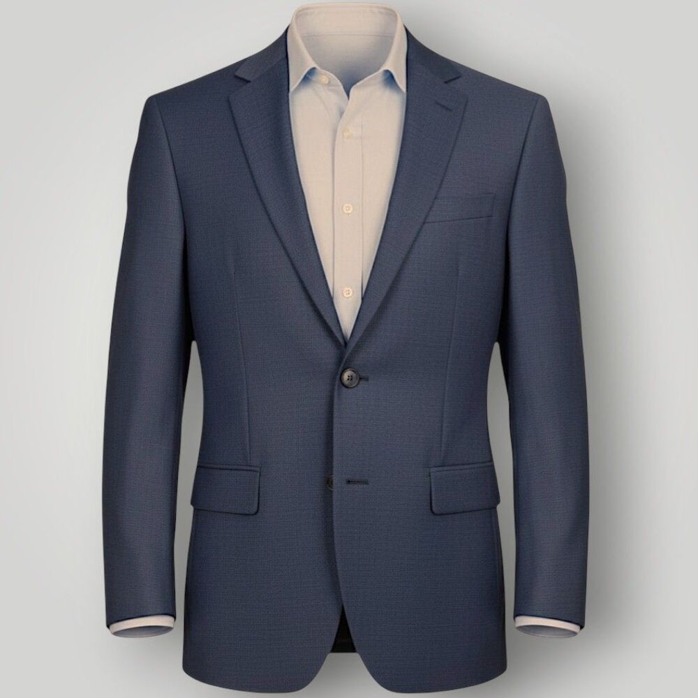 BRUNO PIATTELLI Mens Blazer Sport Coat Two Button Suit Jacket 40R Navy Wool